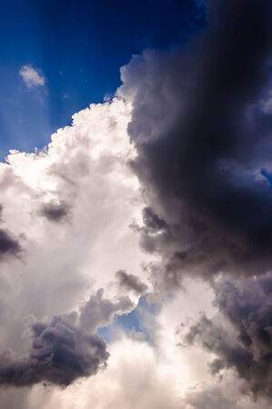 Dramatic sky with stormy clouds , the landscapeの写真素材