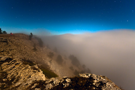 Majestic sunset in the mountains landscape, morningの写真素材