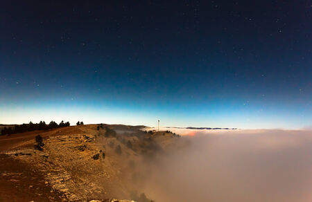Majestic sunset in the mountains landscape, morningの写真素材