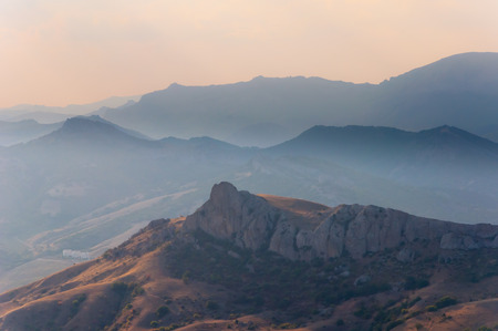 rock in Karadag National park near Koktebel, Crimeaの写真素材