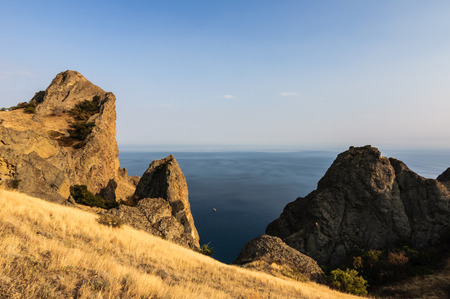 rock in Karadag National park near Koktebel, Crimeaの写真素材