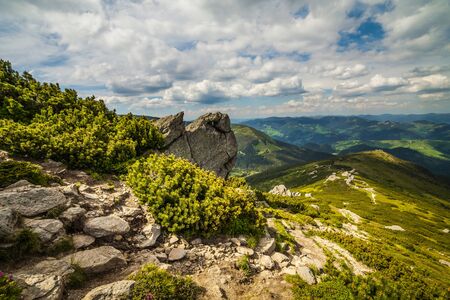 Beautiful mountains landscape in Carpathian. The Ukraineの写真素材