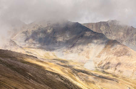 Beautiful landscapes with high mountains of Georgia, Europe. Caucasus mountains. Beauty world.の写真素材