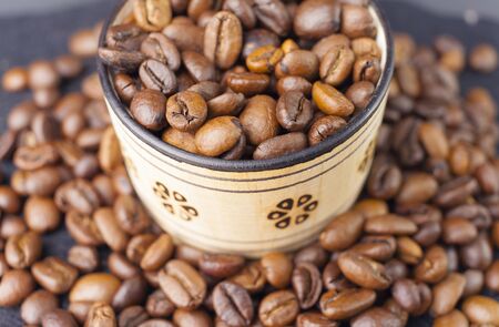 brown coffee, background texture, close-up.