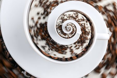 Abstract Caffeine Addiction Droste Effectの写真素材