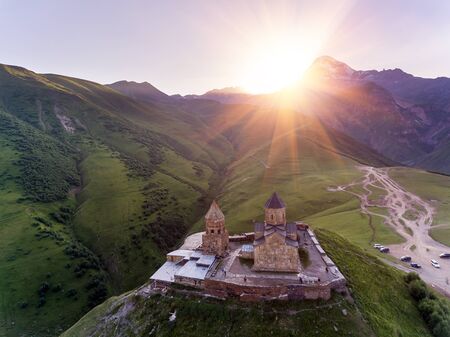 Gergeti monastery. Georgia. Europe