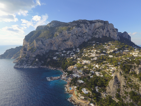aerial view in Capri, Italyの写真素材