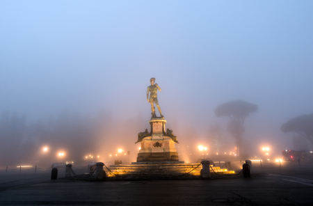 David Statue at Piazzale Michelangelo Florence, Italyの写真素材
