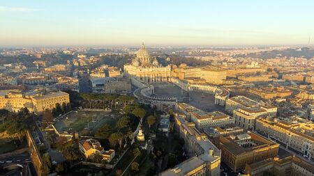 rome skyline st.peter basilica vatican cityの写真素材