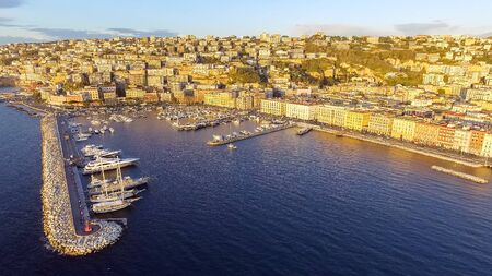Naples, Italy. Aerial cityscape image of Naples, Campania, Italy during sunrise.の写真素材