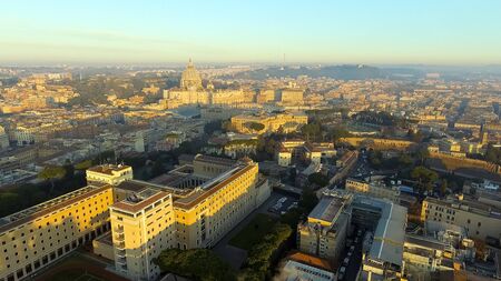 rome skyline st.peter basilica vatican cityの写真素材