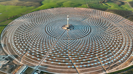 Renewable energy. Solar energy. Green energy.の写真素材