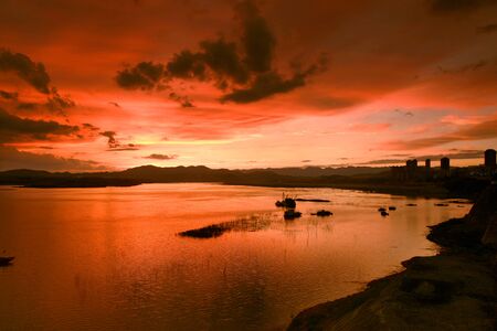 sunset viewの写真素材