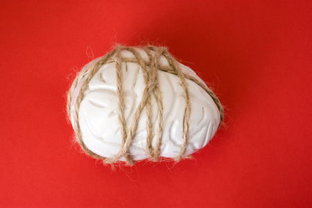 Symptom or manifestation of severe headache concept photo.の写真素材