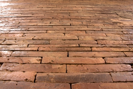 Large brick wall  Building in the temple in thailand  is very old  This photo capture  See also superficially similar road brick の写真素材