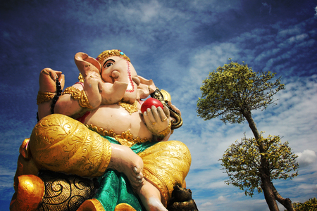 Many people on Thailand worship Lord Ganesh for achievement in art and performances の写真素材