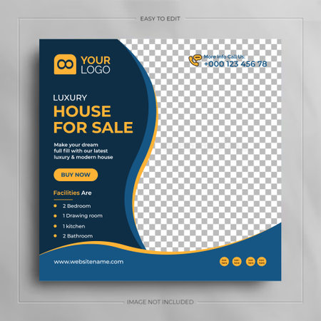 Corporate Business social media ads post Flyer Template. Editable Vector illustration.のイラスト素材
