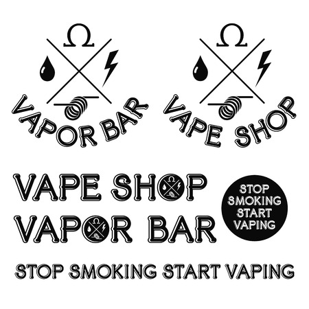 Vapor bar and Vape shop logo. Vectorのイラスト素材