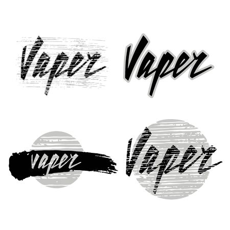 Vaper lettering  on white background. Vectorのイラスト素材