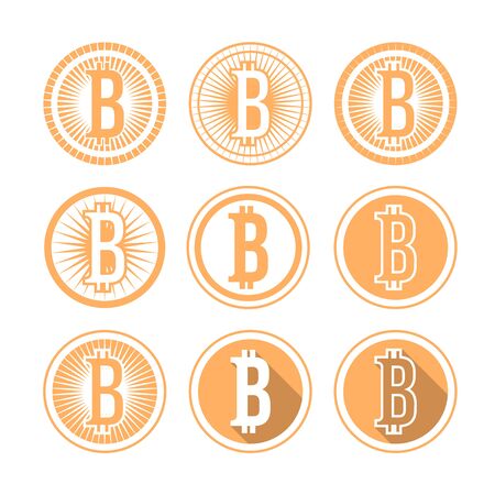 Bitcoin iconのイラスト素材