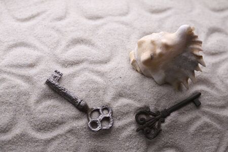 Shell and keysの写真素材
