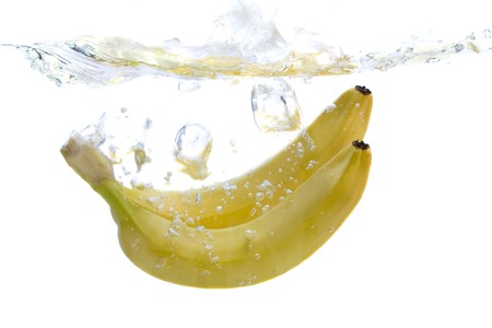 Splashing bananasの写真素材