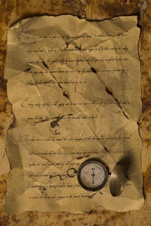 Letter and compassの写真素材