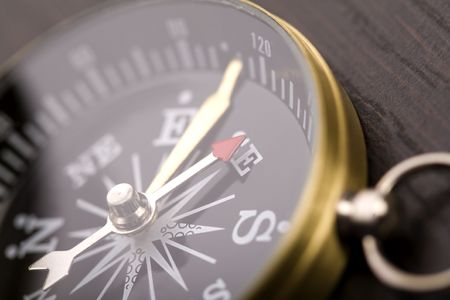 A beautiful golden compass