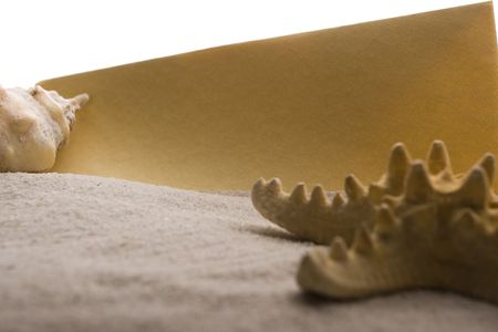 Letter on sandの写真素材