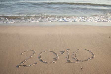 Text on sandの写真素材