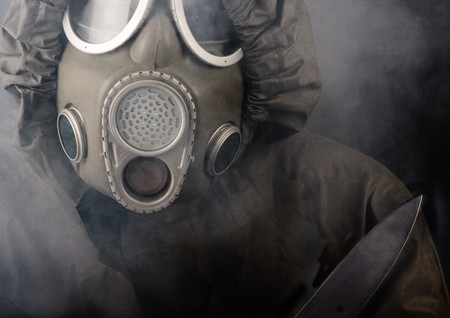 A man in a maskの写真素材