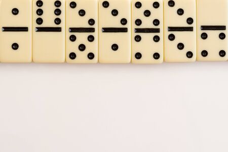Domino on white backgroundの写真素材