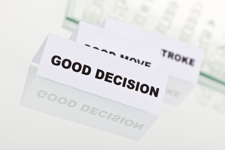 Concept and words on a white cardの写真素材