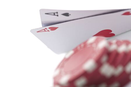Close-up of poker cards