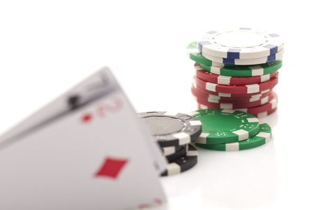 Close-up of poker cards