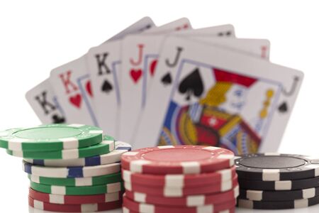 Close-up of poker cardsのeditorial素材