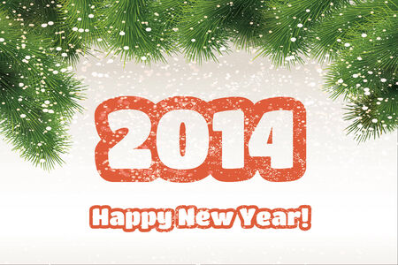 Happy New Year 2014のイラスト素材