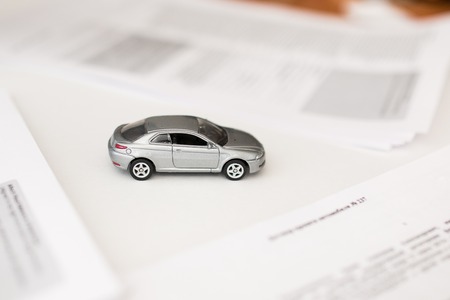 Document and Form of a Vehicle Sales or rental Agreementの写真素材