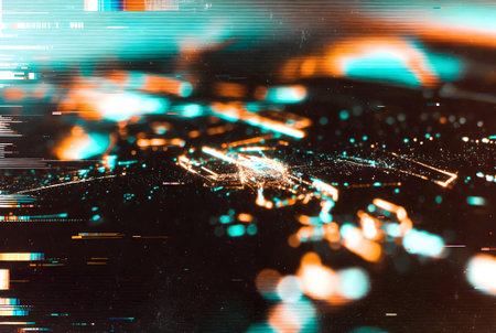 Glitch Nebula Background