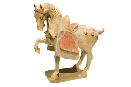 tri-colored horse antique in Tang Dynastyのeditorial素材