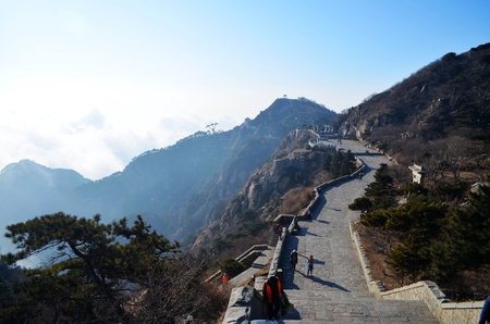 Mount Tai in Shandong provinceのeditorial素材