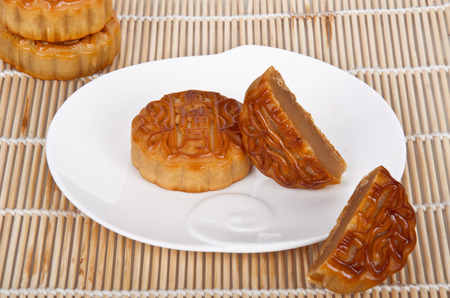 Mid-Autumn moon cakeのeditorial素材