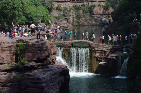 Henan, Jiaozuo, Yuntai Mountainのeditorial素材