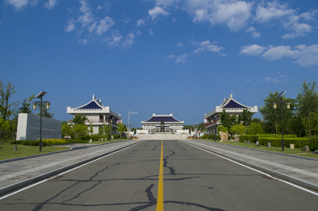 Liu Ding Shan Temple exterior landscape viewのeditorial素材