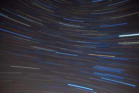 Textile pattern of star trails in the Southern night skyの写真素材