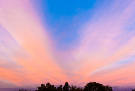 Radial cloud  Radiatus  at sunrise timeの写真素材