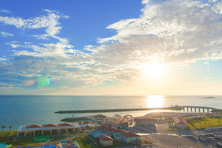 Sunset shining of tropical island, HDRのeditorial素材