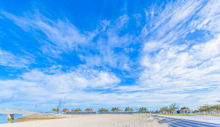 Tropical beach and blue sky of Okinawaの写真素材