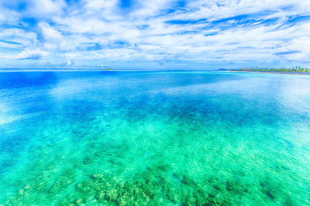Sea of emerald green, Okinawaの写真素材