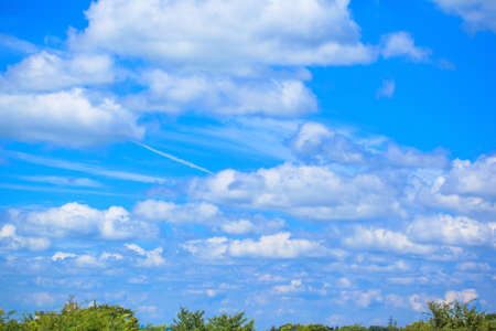 Blue sky with clouds, backgroundsの写真素材